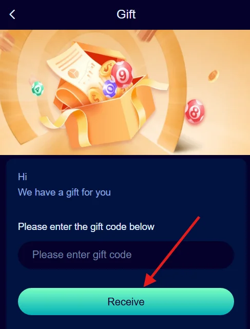 Press the receive button